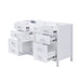 46.5" Modern Bathroom Vanity Cabinet Only, Soft Close Door & 6 Drawers - White