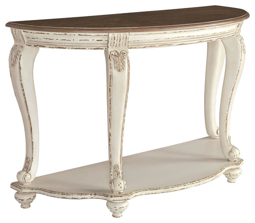 Realyn - White / Brown - Sofa Table Sacramento Furniture Store Furniture store in Sacramento