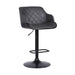 Toby - Adjustable Height Swivel Bar Stool - Black / Gray