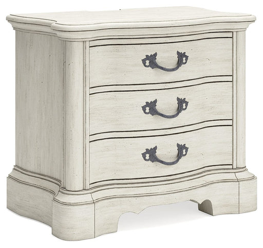 Arlendyne - Antique White - Three Drawer Night Stand Sacramento Furniture Store Furniture store in Sacramento
