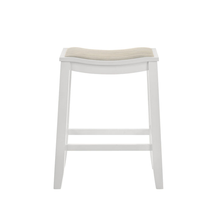 Iyani Coastal Modern Wood Counter Height Kitchen Bar Stool - Thumbnail 5