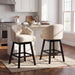 360 Degree Swivel Bar Stool & Stunning Nailhead Trim (Set of 2) - Beige