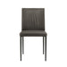 Meriam - Full Back Top Grain Leather Upholstered Metal Dining Chairs (Set of 2)