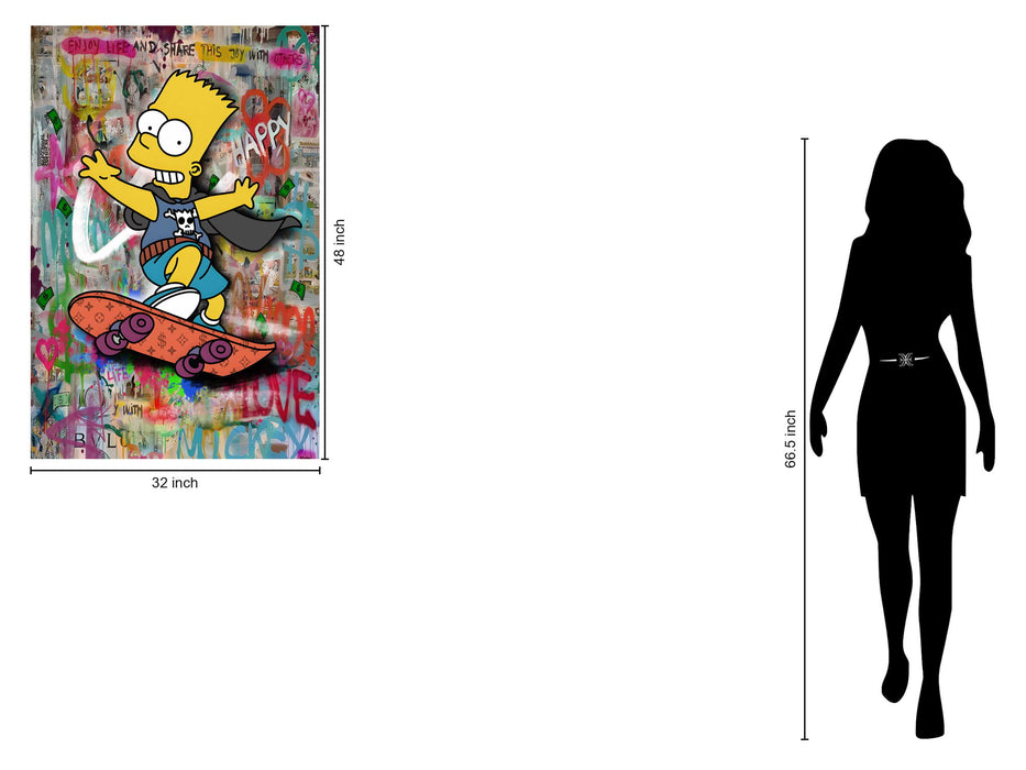 Graffiti Mischief Burst - 32" x 48" Framed Wall Art