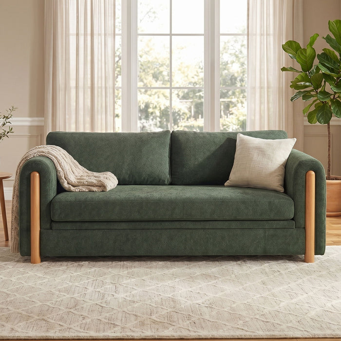 Modern 3 Seater Upholstered Couch Sofa For Living Room