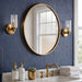 Jardin - Single Light Wall Sconce With Clear Ribbed Satin - Clear / Gold