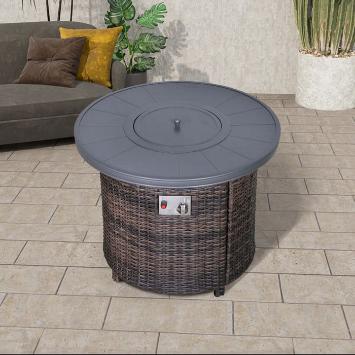 Outdoor Fire Pit Table With Lid