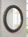 Corinsworth - Accent Mirror - Charcoal / Brass Finish