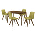 Gina - 5-Piece Rectangular Dining Set With Upholstered Chairs