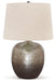 Magalie - Metal Table Lamp  - Antique Silver Finish