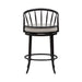 Luther - Commercial Grade Steel Frame Fabric Upholstered Swivel Counter Height Barstool