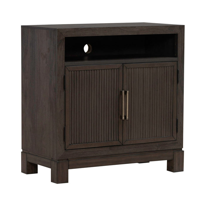 Modern Edge - Bedside Chest With Charging Station - Brown