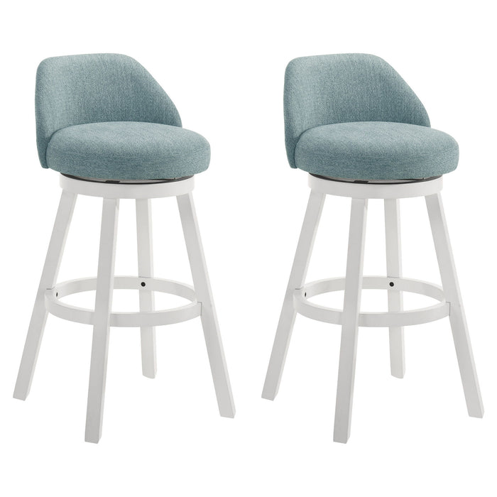 Erika - Modern Transitional Swivel Wood Bar Height Kitchen Bar Stool