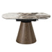 Eada - Dining Table With Ceramic Top - Beige Chenille, Ceramic Top & Walnut