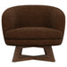 Swivel Accent Chair With Sculptural Base