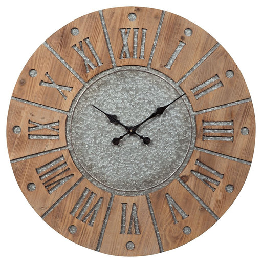 Payson - Antique Gray / Natural - Wall Clock Sacramento Furniture Store Furniture store in Sacramento