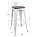 Oregon - Industrial Low Back Barstool (Set of 2) - Black