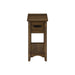 Accent End Table, 2 Tier, Narrow, Storage Drawer, Transitional - Walnut