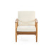 Birdsong - Outdoor Club Chair With Slat Back And Seat Cushion - Beige