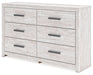 Cayboni - Whitewash - Six Drawer Dresser Sacramento Furniture Store Furniture store in Sacramento