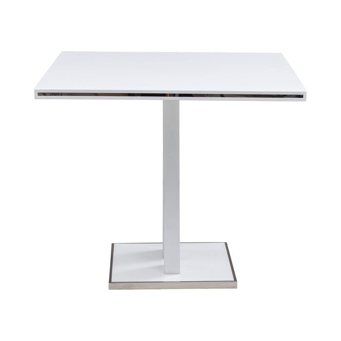 Amanda - Modern Contemporary Square Wood 42" Pedestal Base Dining Table Seats Up To 4 - White