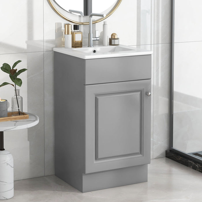Bathroom Vanity With Sink, Cabinet With Adjustable Shelf
