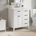Bathroom Vanity With Sink, Freestanding Design, Soft Close Doors & Drawers - White