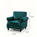 Upholstered Accent Armchair With Turned Legs For Living Room