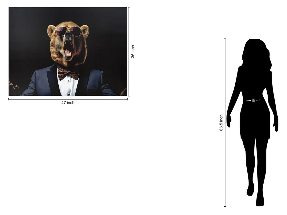 Bear In Suit (Large) - Black