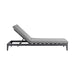 Menorca - Outdoor Patio Adjustable Chaise Lounge Chair In Aluminum With Gray Cushions