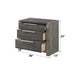 Jehoram - 3 Drawer Nightstand For Bedroom