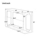 Console Table With Open Arch Cutouts For Living Room Hallway - Espresso