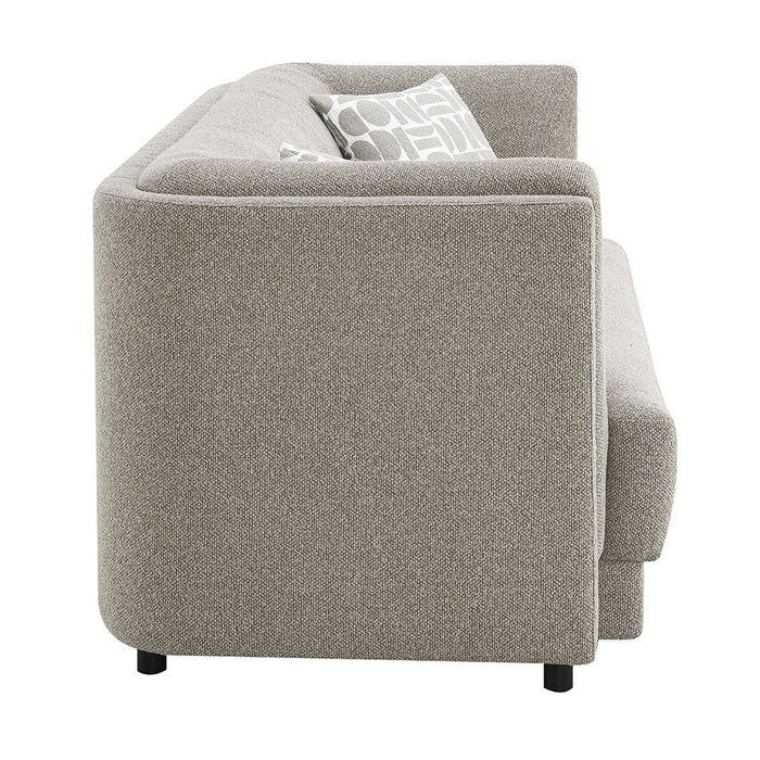 Glenda - Sofa With 3 Pillows - Gray Chenille