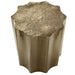 Drum Accent Side Table, Stylish Scalloped Design