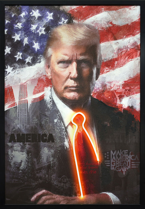 Radiant Patriot Stance - 25" x 37" Framed Wall Art