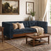 3 Seater Sofa With Square Arms, Tufted Pillow Back For Living Room