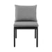 Cayman - Outdoor Patio Dining Chairs In Aluminum With Gray Cushions - (Set Of 2)