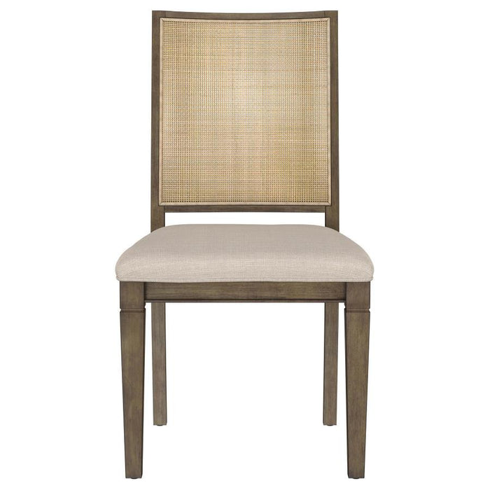 Matisse - Woven Rattan Back Dining Side Chair Brown (Set of 2) - Dark Brown