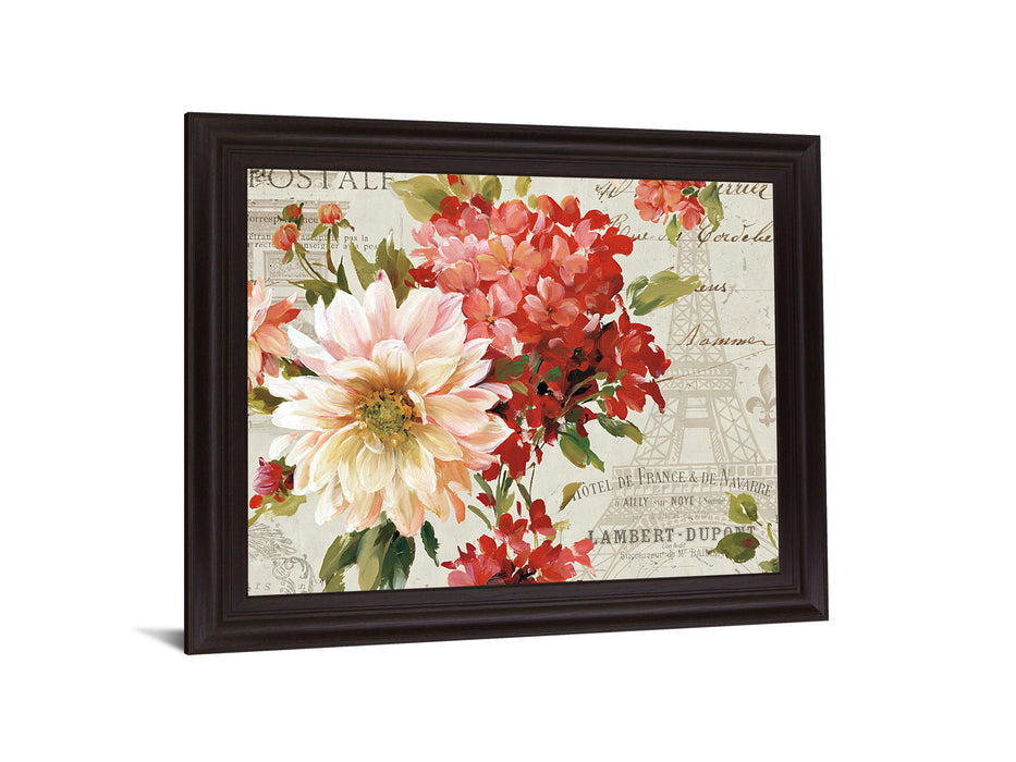 Blushing Parisian Petals - 28" x 34" Framed Wall Art
