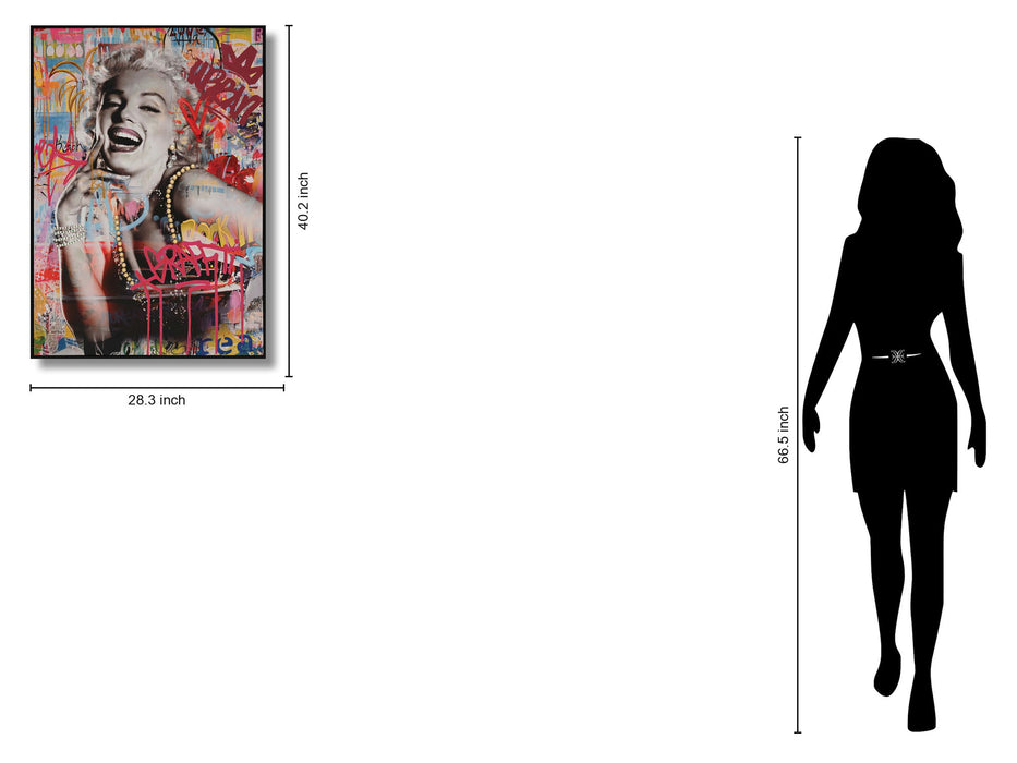 Vivid Popstar Mirth - 28" x 40" Framed Wall Art