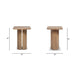 Sonoma - Square Pedestal Side Table - Antique Brown