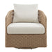 Driftbay - Powder Coated Metal Outdoor Conversation Set With Cushions