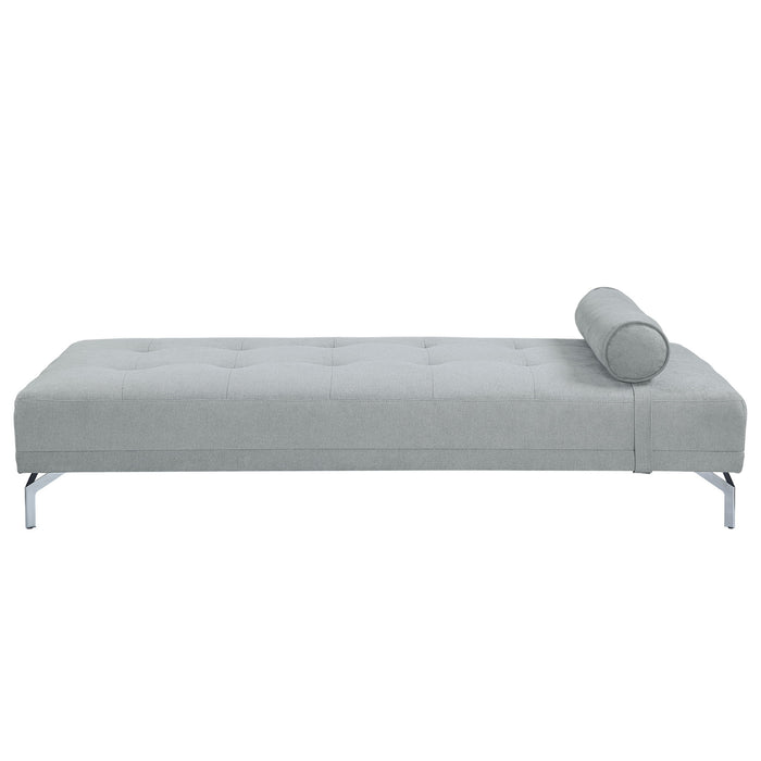 Quenti - Sofa Bed With Pillow - Gray Melange Velvet