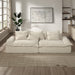 Jesse - Oversized Sofa With 6 Pillows - Beige Linen