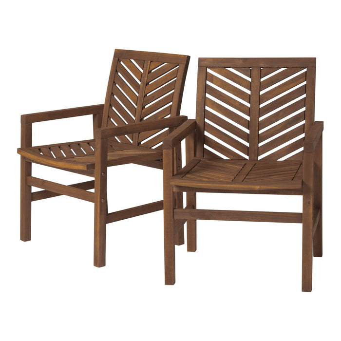 Modern 2 Piece Chevron Patio Chairs