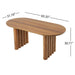 Oval Dining Table With Cylindrical Legs - Brown