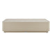 Pavilion - Powder Coated Metal Rectangle Outdoor Coffee Table With Sintered Stone Table Top - Natural