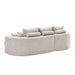 2 Piece Fabric Cloud Curved Sectional Sofa With Chaise For Living Room