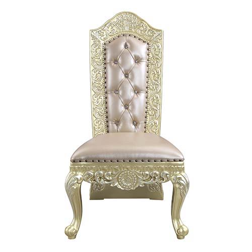 Vatican - Side Chair (Set of 2) - PU & Champagne Silver Finish Sacramento Furniture Store Furniture store in Sacramento