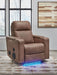 Lorrenton - Glider Power Recliner With Audio System - Caramel